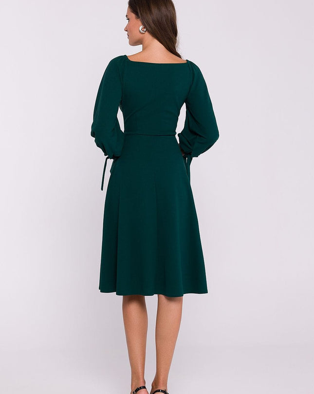 Robe verte élégante en maille