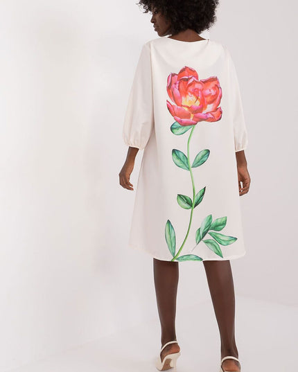 Robe élégante fleurs rouges