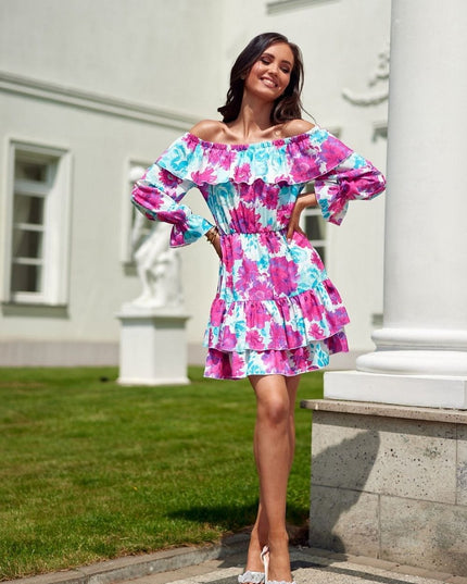 Robe espagnole à volants florale