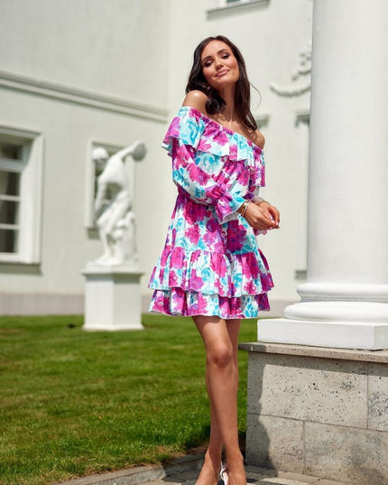 Robe espagnole à volants florale