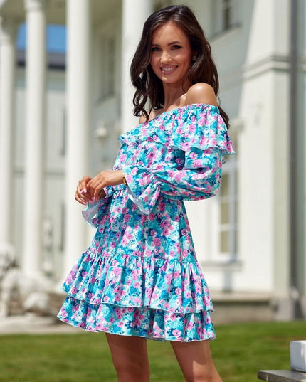 Robe espagnole à volants florale