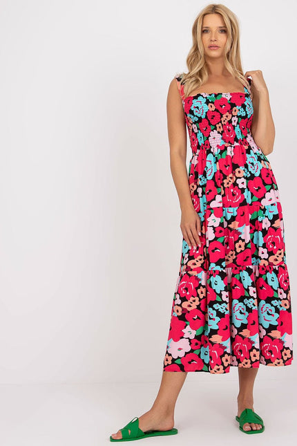 Robe été fleurs colorées