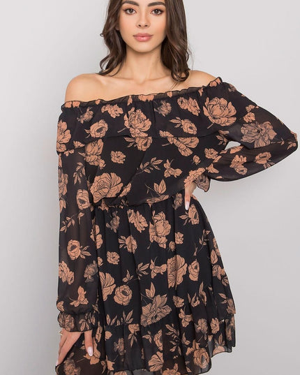 Robe décolleté espagnol à volants