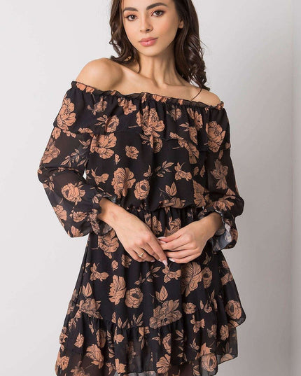 Robe décolleté espagnol à volants