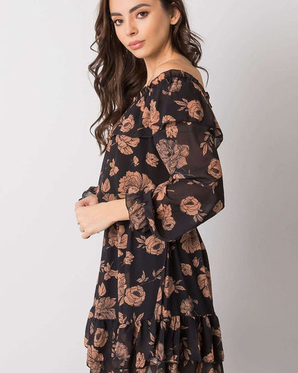 Robe décolleté espagnol à volants