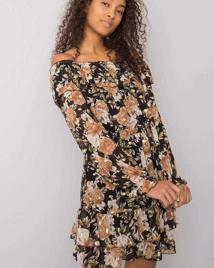 Robe décolleté espagnol à volants