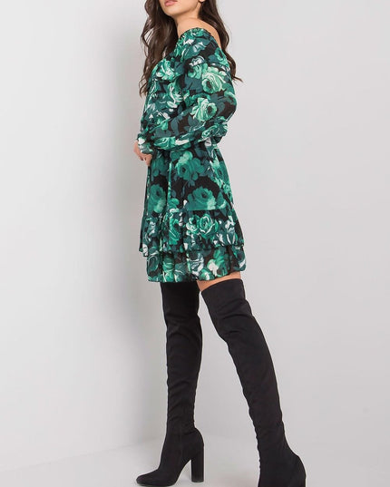 Robe décolleté espagnol à volants