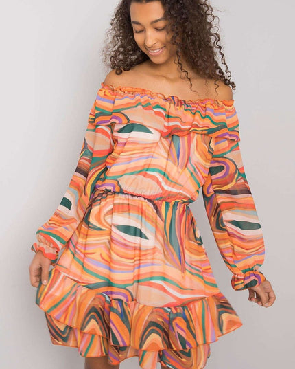 Robe décolleté espagnol à volants