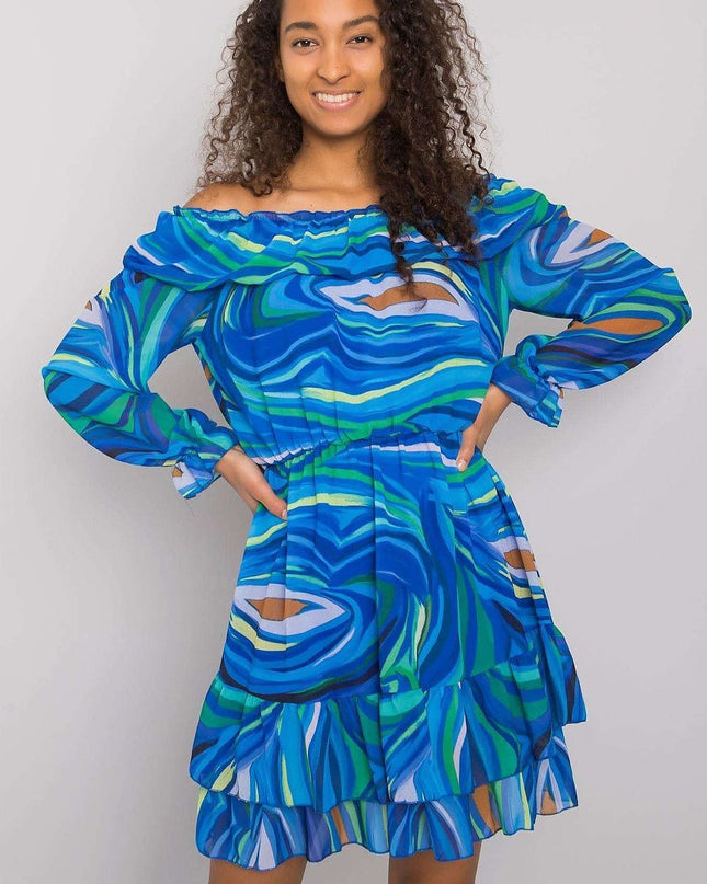Robe décolleté espagnol à volants
