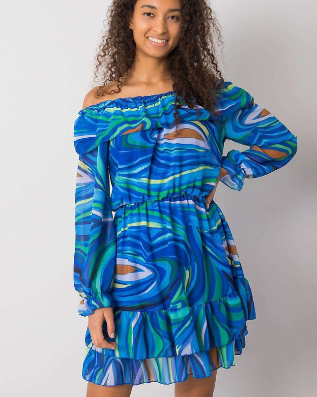 Robe décolleté espagnol à volants