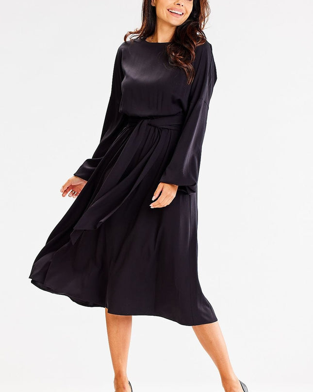 Robe ample manches longues noir