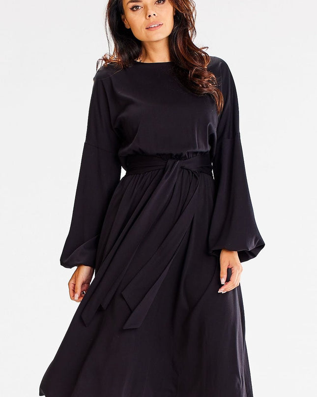 Robe ample manches longues noir