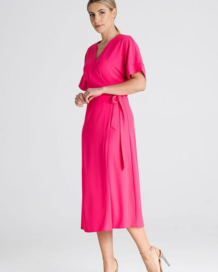 Robe kimono rose fuchsia