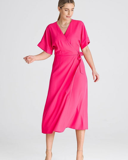 Robe kimono rose fuchsia