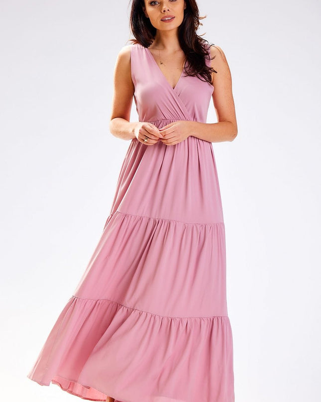 Robe longue rose estivale