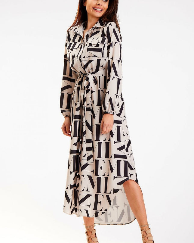 Robe chemise longue imprimée