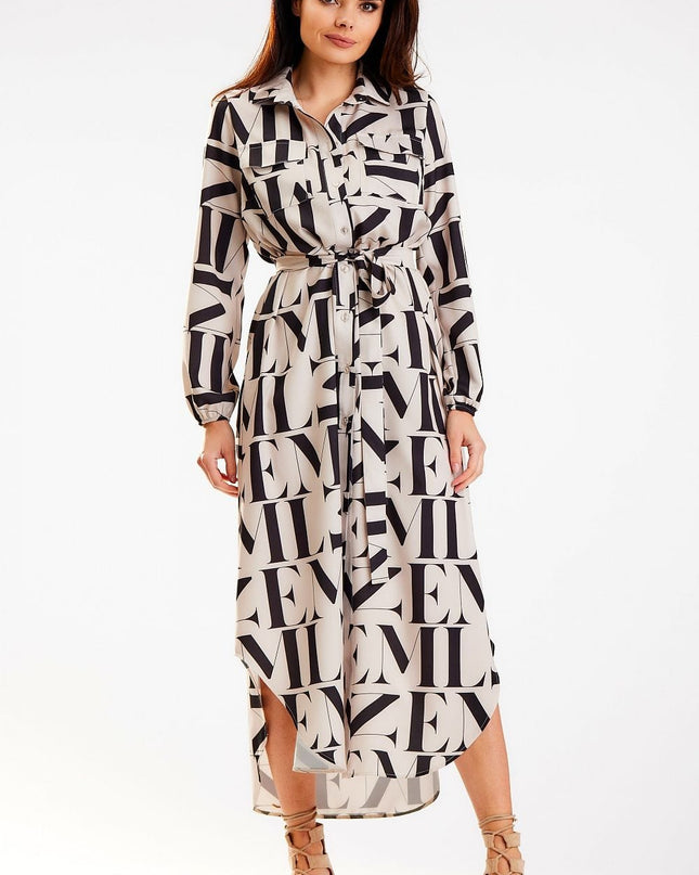 Robe chemise longue imprimée