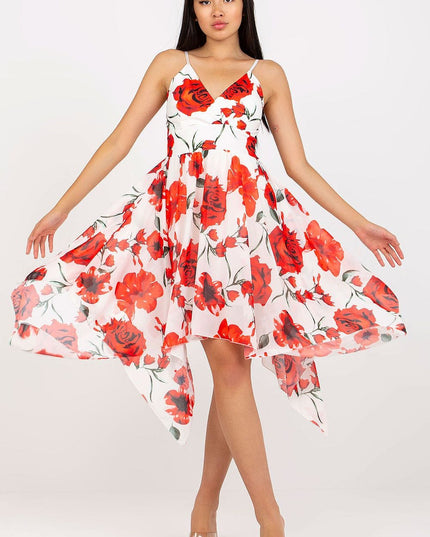 Robe d'été fleurie asymétrique