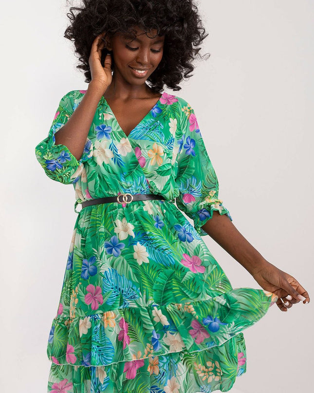 Robe courte imprimée florale