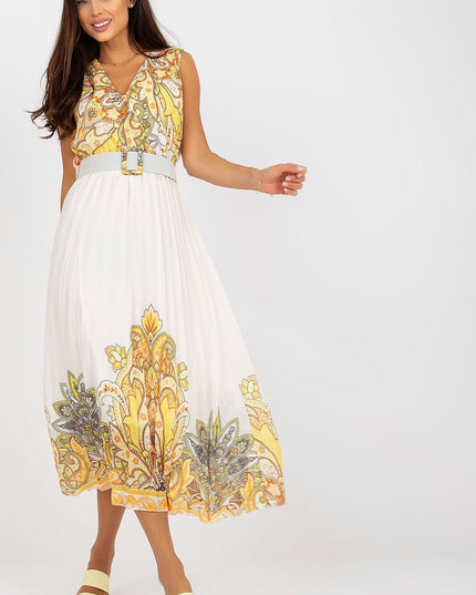 Robe évasée d'été imprimée