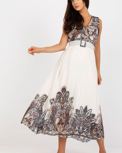 Robe évasée d'été imprimée
