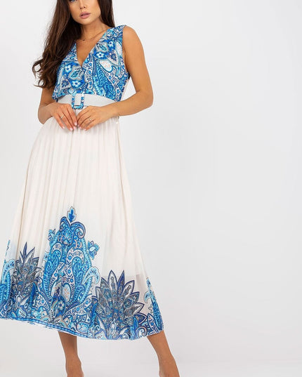 Robe évasée d'été imprimée