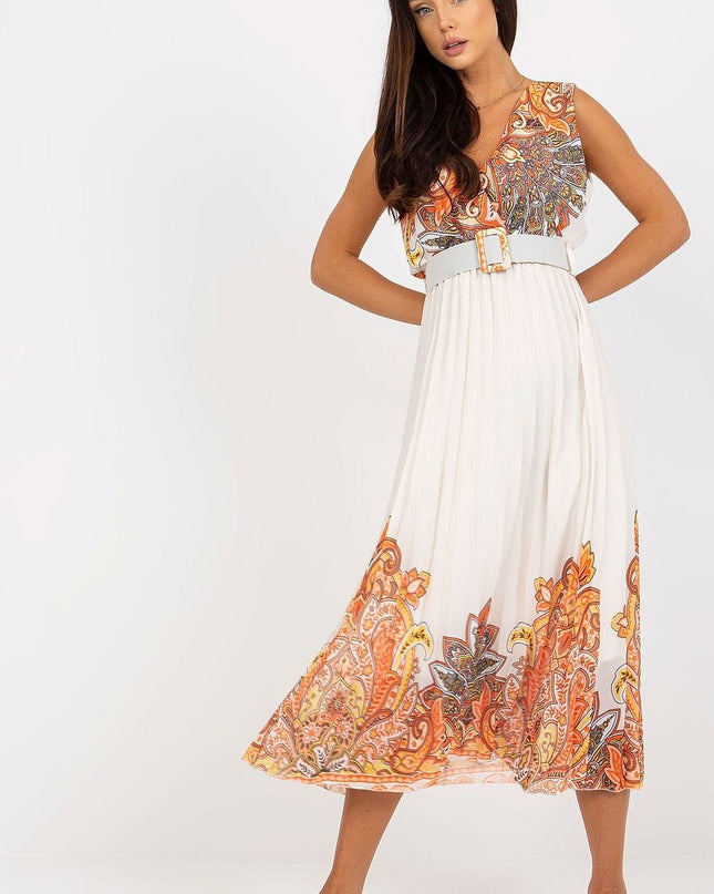 Robe évasée d'été imprimée