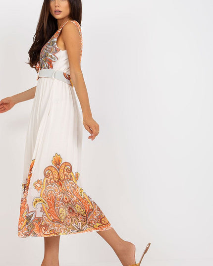 Robe évasée d'été imprimée
