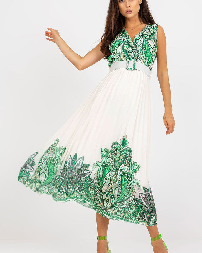 Robe évasée d'été imprimée