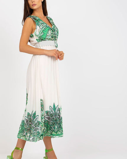 Robe évasée d'été imprimée
