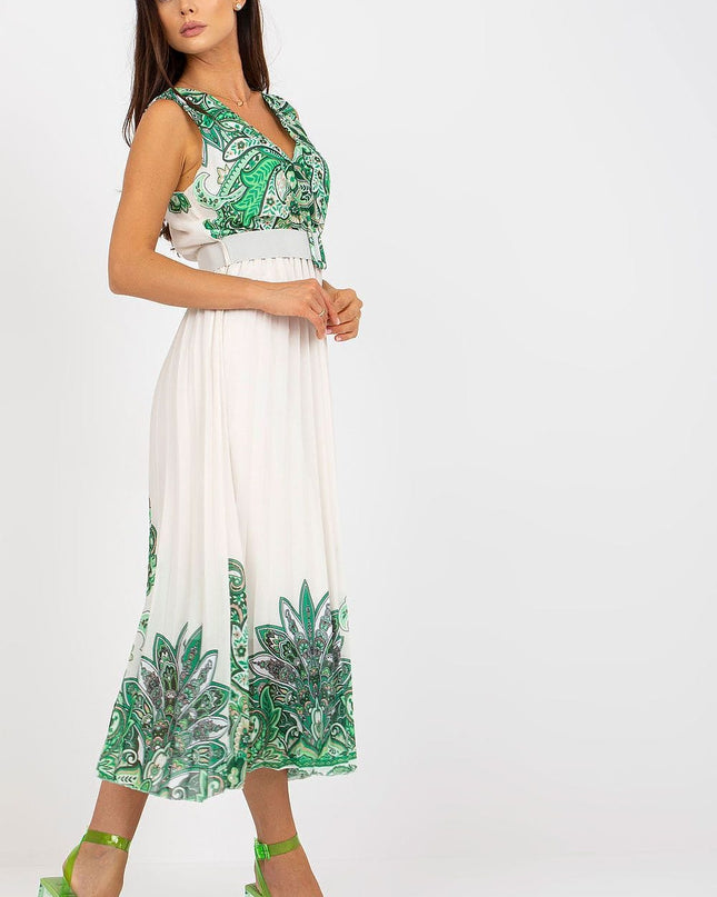 Robe évasée d'été imprimée