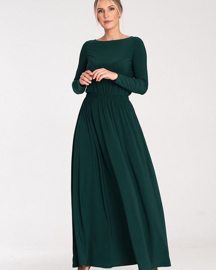 Robe maxi simple manches longues