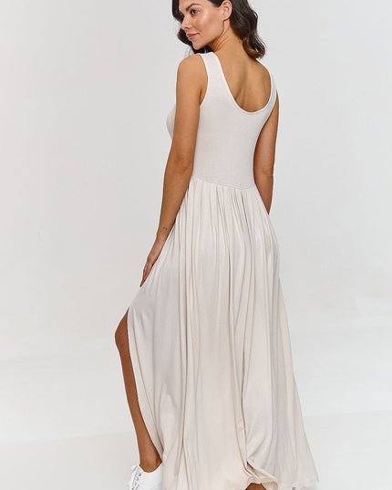 Robe maxi fendue fluide