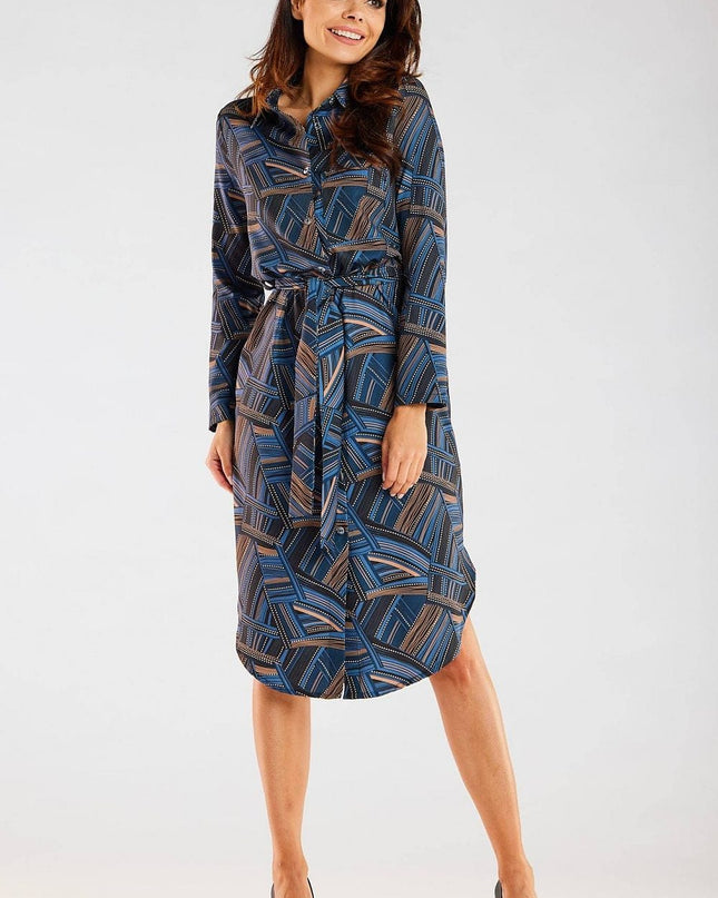 Robe chemise à manches longues
