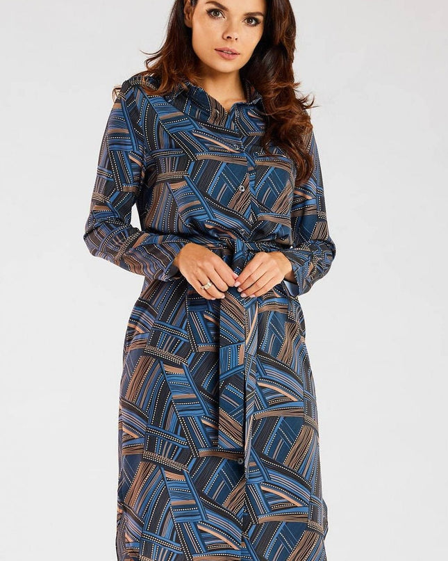 Robe chemise à manches longues