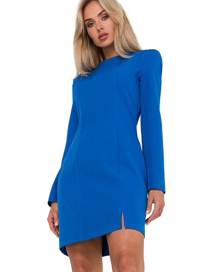 Robe bleue manches longues élégante