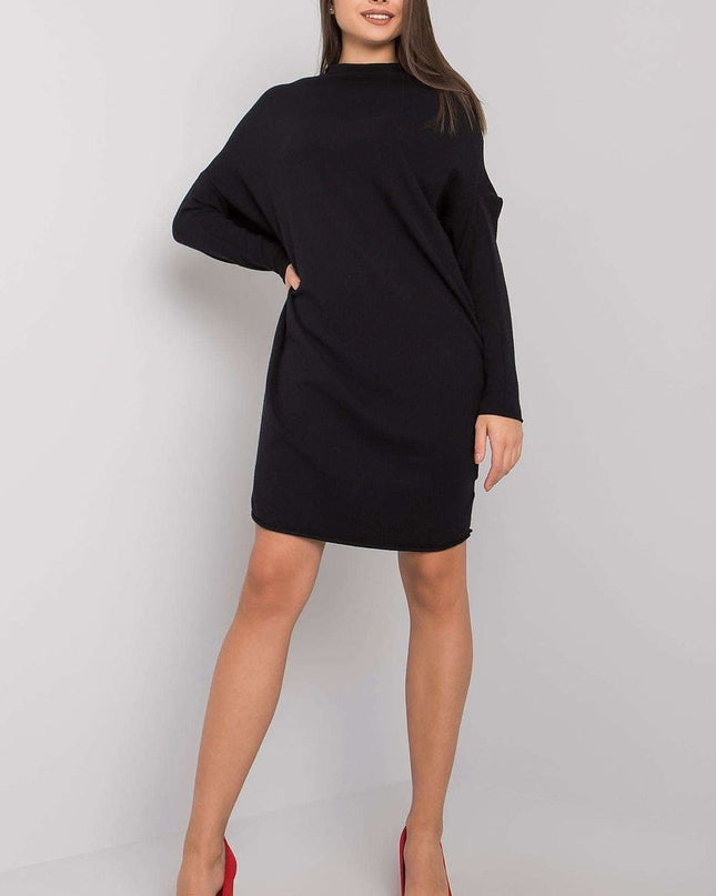 Robe tricot noir manches longues