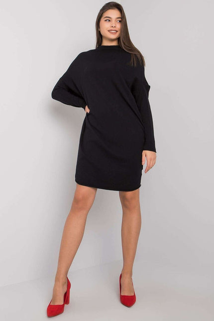 Robe tricot noir manches longues