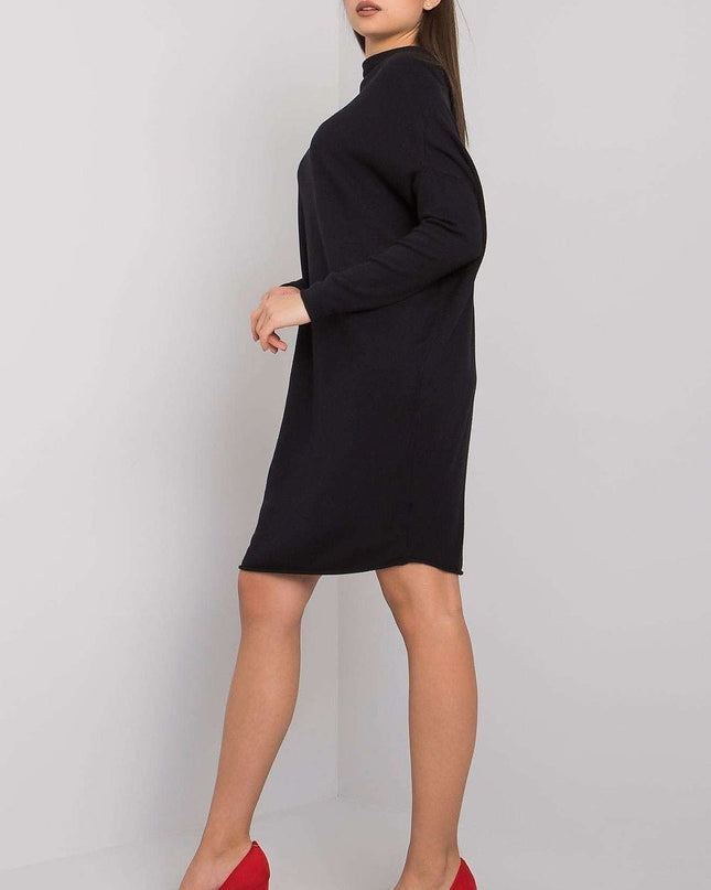 Robe tricot noir manches longues