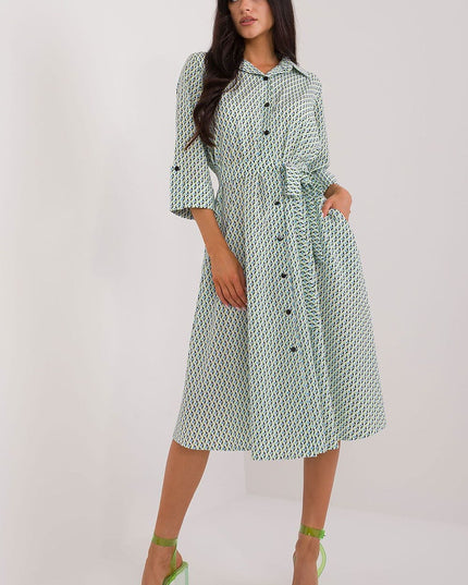 Robe chemise évasée imprimée