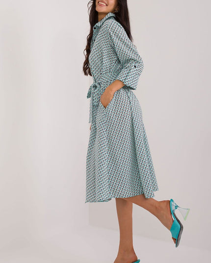 Robe chemise évasée imprimée