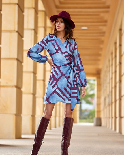 Robe courte imprimée élégante