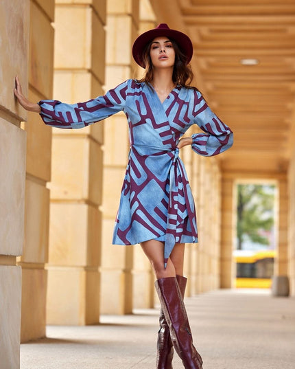 Robe courte imprimée élégante