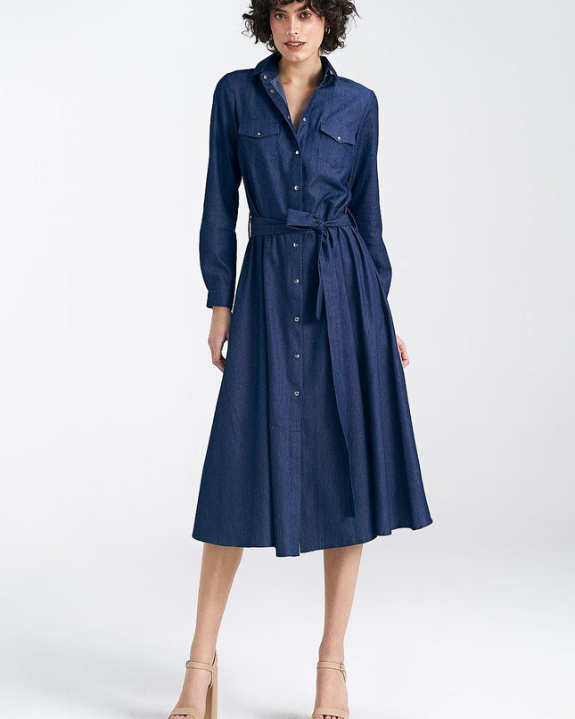 Robe midi noire élégante