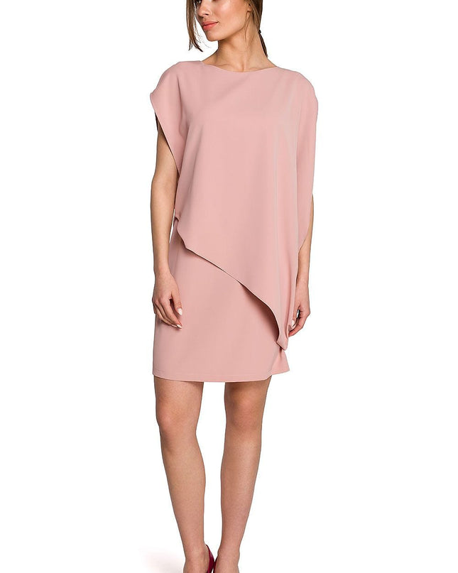 Robe rose asymĂ©trique Ă©lĂ©gante