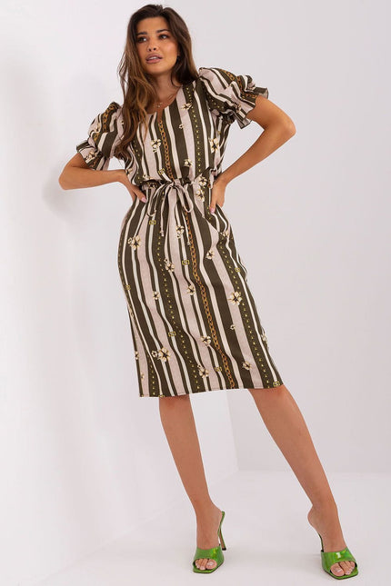 Robe manches courtes à rayures