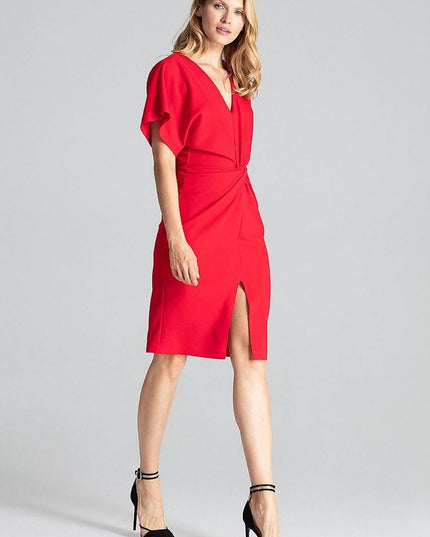 Robe midi rouge élégante