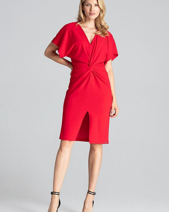 Robe midi rouge élégante