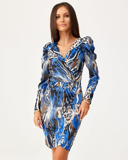 Robe courte à manches bouffantes