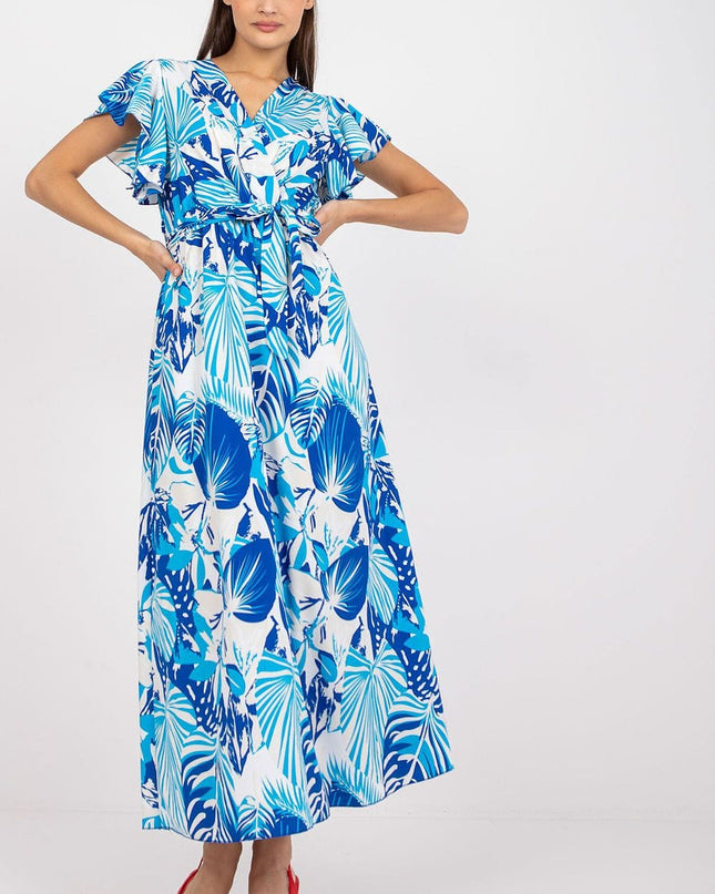 Robe longue imprimé tropical